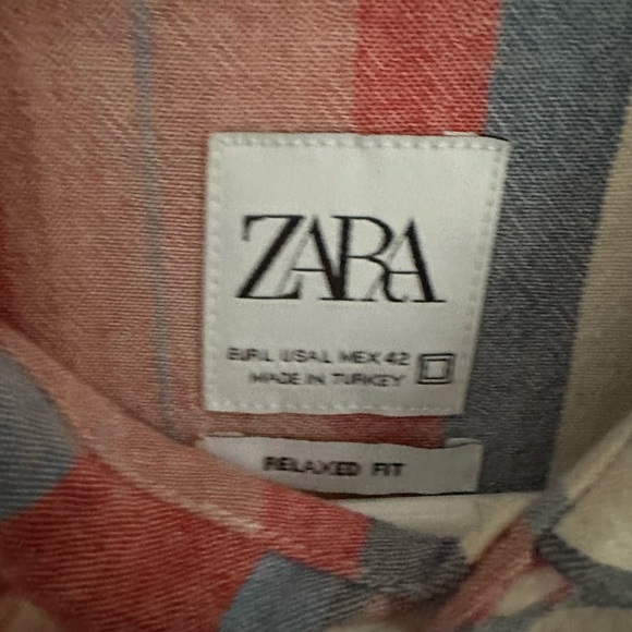 Zara men’s striped button up shirt size L like new - Picture 3 of 3